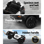 Rigo Kids Electric Ride On Police Car Black - Patrol SUV with Remote, Horn & Music