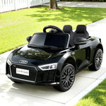 Licensed Audi R8 Kids Ride On Car - Black Electric Sports Toy Car with Remote