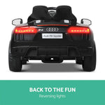 Licensed Audi R8 Kids Ride On Car - Black Electric Sports Toy Car with Remote