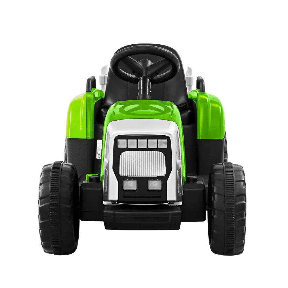 Rigo Kids Electric Ride On Tractor Green 12V - Farm Toy with Remote Control
