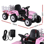 Rigo Kids Electric Ride On Tractor Pink 12V - Farm Toy with Remote Control