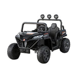 Rigo Kids Electric Ride On UTV Black - 2-Seater Off-Road Car with Remote, Music & Headlights