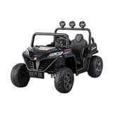 Rigo Kids Electric Ride On UTV Black - 2-Seater Off-Road Car with Remote, Music & Headlights