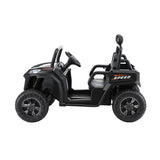 Rigo Kids Electric Ride On UTV Black - 2-Seater Off-Road Car with Remote, Music & Headlights