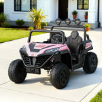Rigo Kids Electric Ride On UTV Pink - 2-Seater Off-Road Car with Remote, Music & Headlights