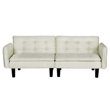 Artiss Sofa Bed 3 Seater Tufted Faux Linen Beige - Flea Market