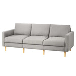 Artiss 3 Seater Sofa 225cm Linen Fabric Grey - Flea Market