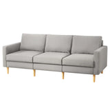 Artiss 3 Seater Sofa 225cm Linen Fabric Grey - Flea Market