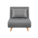 Artiss Sofa Bed Convertible Couch Recliner Lounge Chair Linen Grey - Flea Market