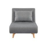 Artiss Sofa Bed Convertible Couch Recliner Lounge Chair Linen Grey - Flea Market