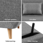 Artiss Sofa Bed 2 Seater Convertible Couch Recliner Lounge Chair Linen - Flea Market