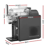 Devanti 5in1 Slushie Machine Ice Cream Maker 2L Grey