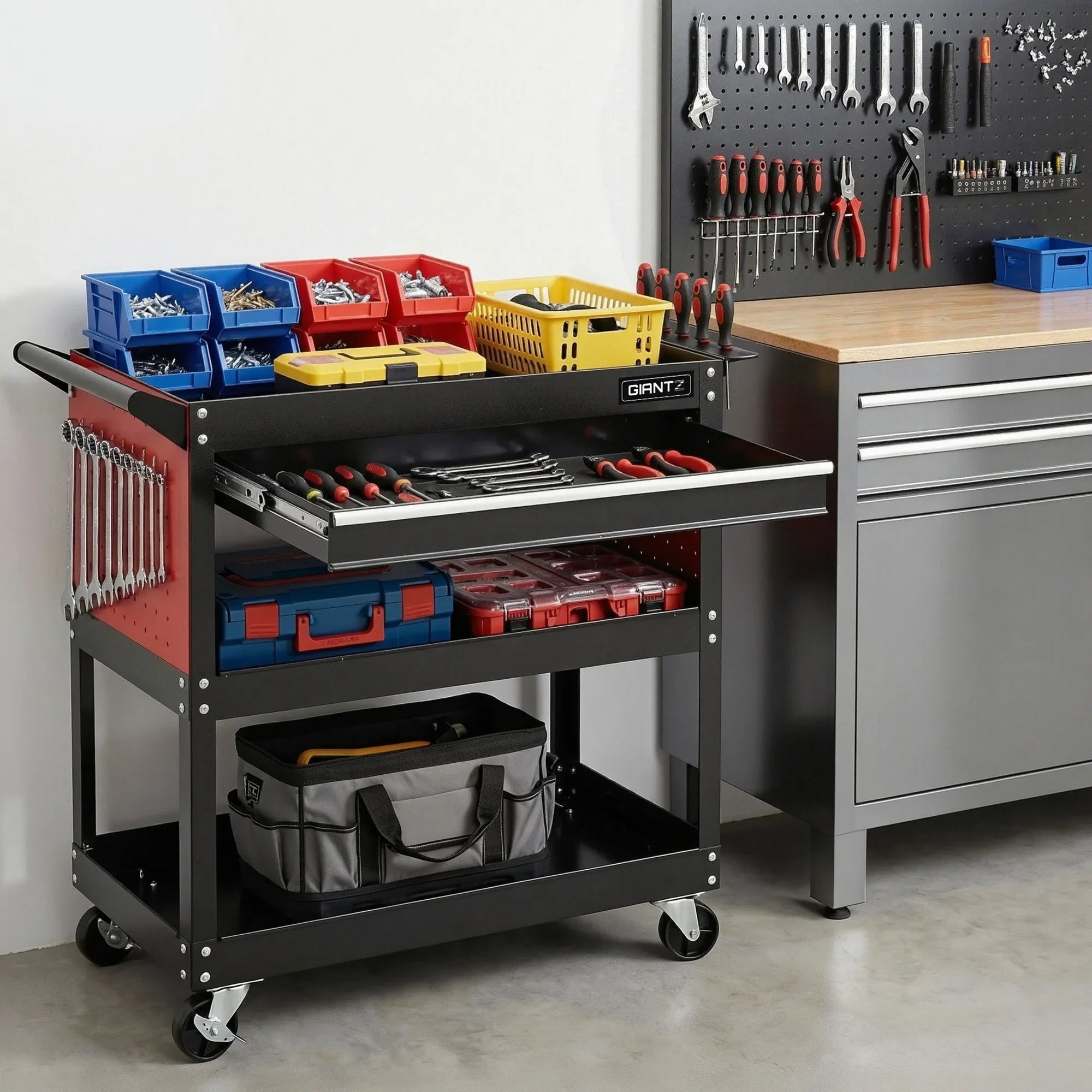 Giantz Tool Trolley Cart Rolling Cabinet Drawer Workshop Garage Storage