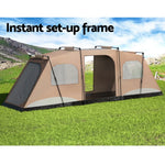 Weisshorn Instant Up Camping Tent 10 Person 3 Rooms Outdoor Family Hiking