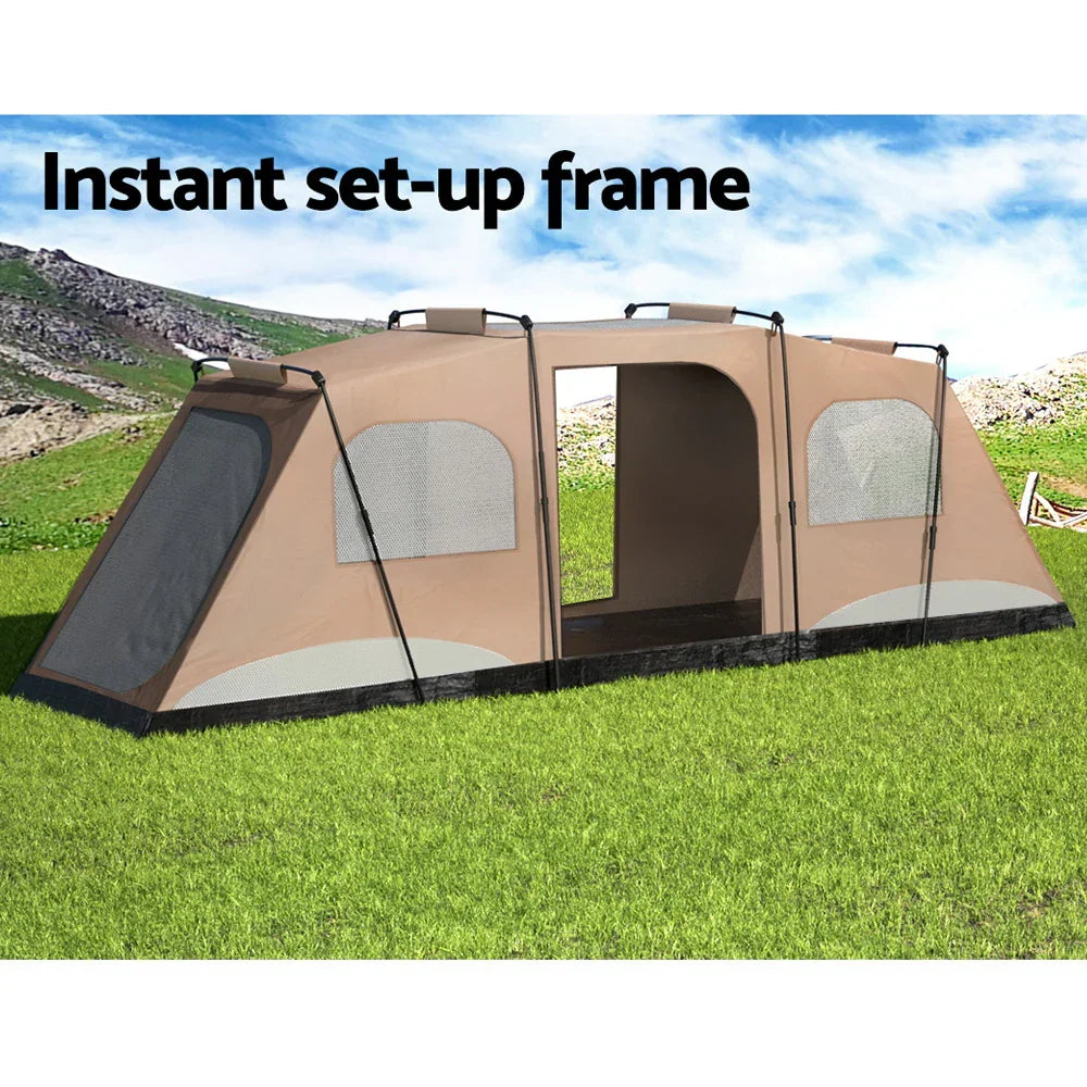 Weisshorn Instant Up Camping Tent 10 Person 3 Rooms Outdoor Family Hiking