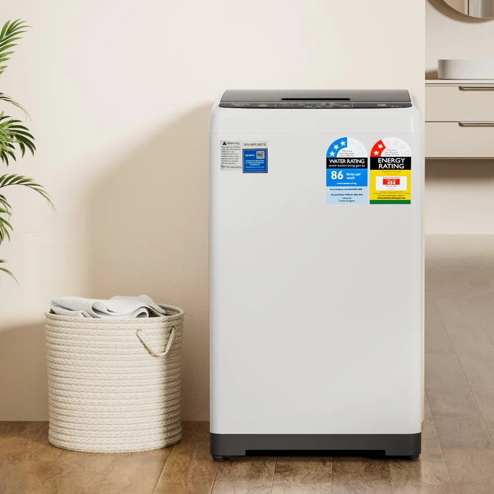 Devanti 6kg Top Load Washing Machine - White