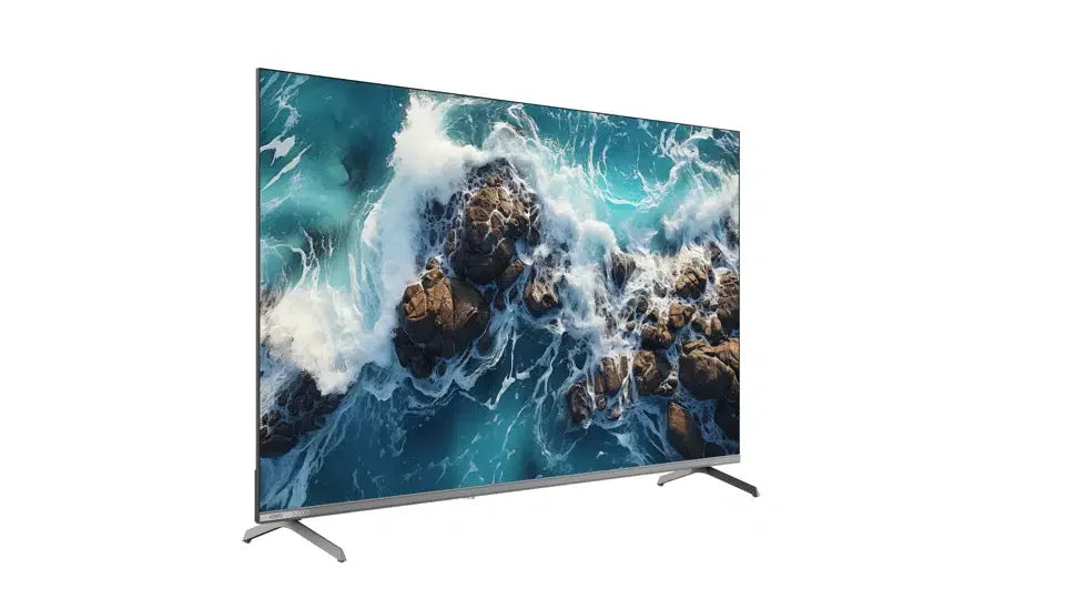 Ultra-thin smart TV with vivid ocean waves display, available at Flea Market online store