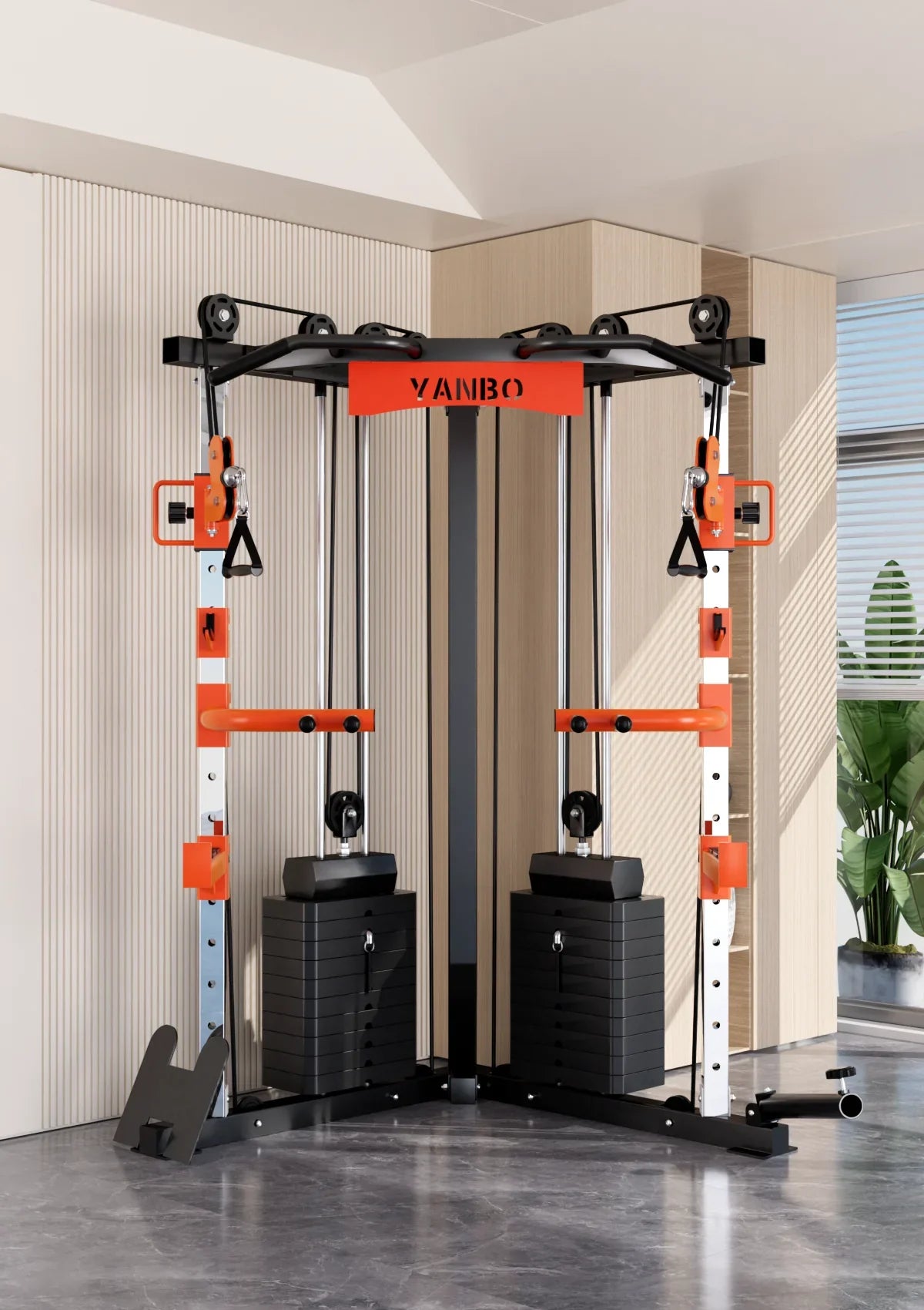 SmartFit C1 Max Cable Crossover Station 130kg - Multi-Functional Gym with Bench, Barbell & 100kg Weights