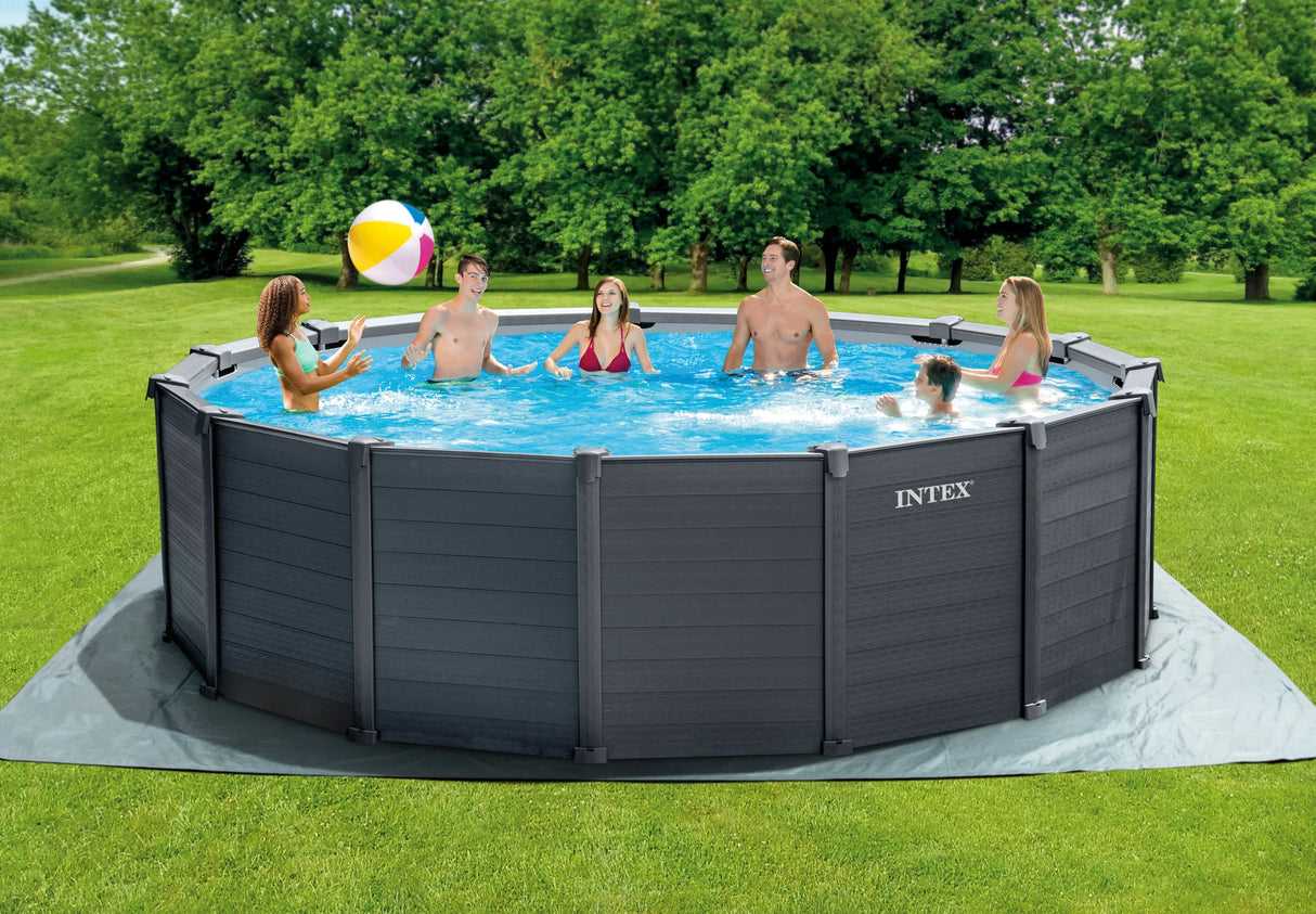 Intex 4.78m Graphite Grey Panel Pool - 1.24m Deep