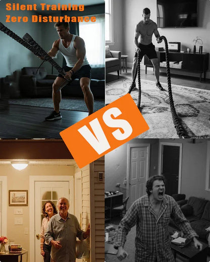 Ropeless Battle Ropes – Cordless Weighted HIIT Training Equipment for Home Gym