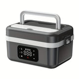 Portable electric lunch box with digital display, black and white, at Flea Market AU online store