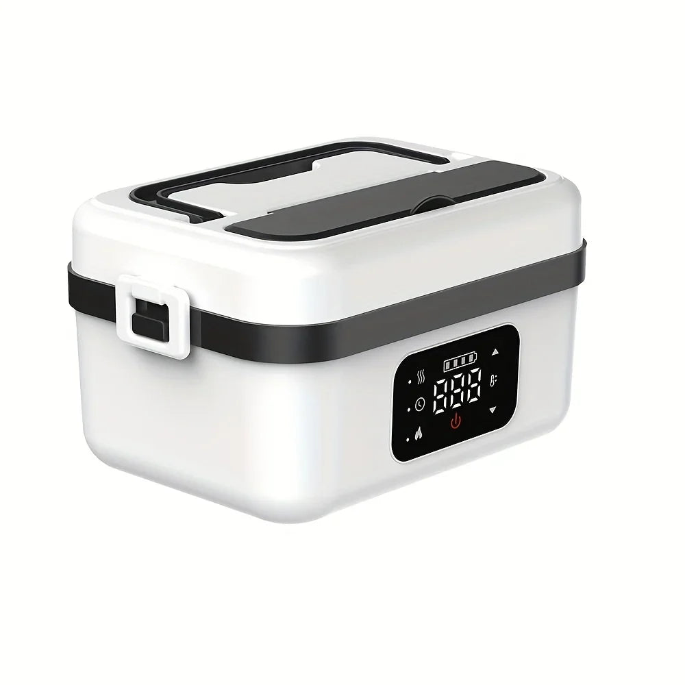 White electric lunch box with digital display on Flea Market online bargain store