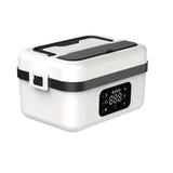 White electric lunch box with digital display, available at Flea Market online bargain store