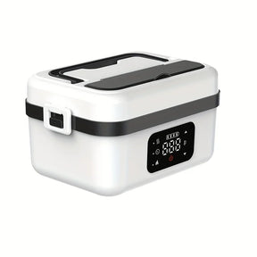 White electric lunch box with digital display, available at Flea Market online bargain store