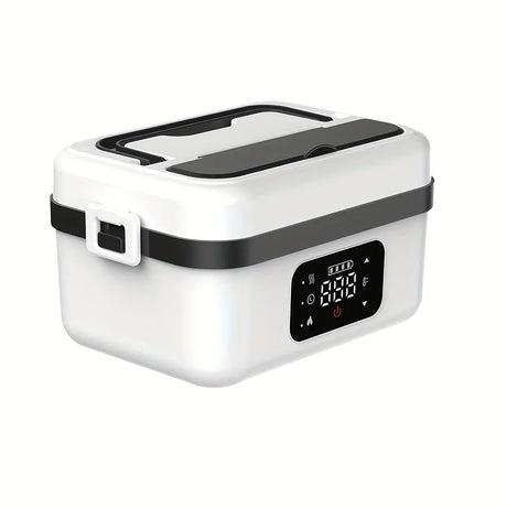 White electric lunch box with digital display, available at Flea Market online bargain store