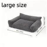 White Comfortable Cat Sofa - Breathable Soft Bed for All Seasons