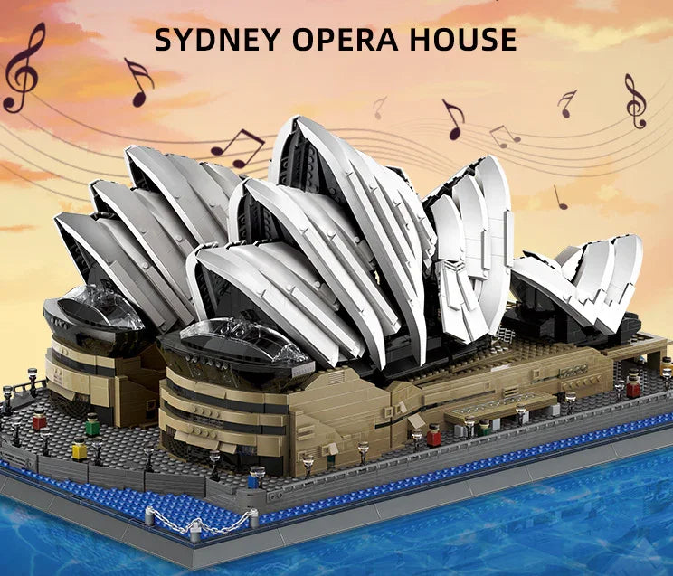 Sydney Opera House Building Blocks Model - Iconic Landmark Display Set
