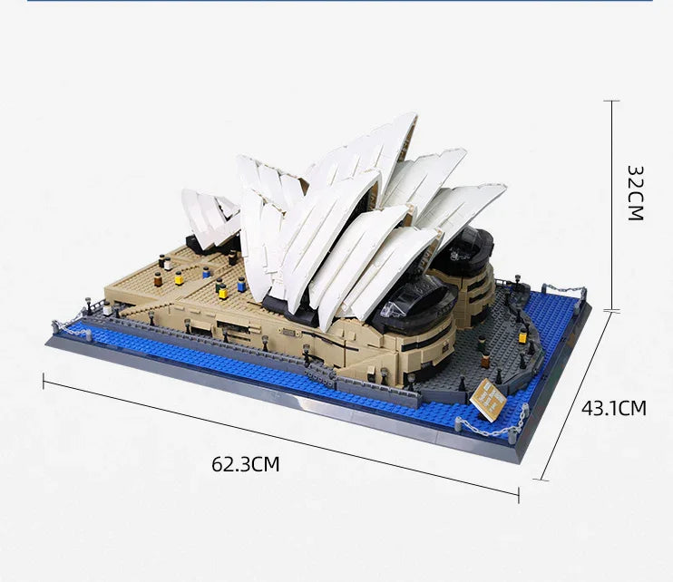 Sydney Opera House Building Blocks Model - Iconic Landmark Display Set