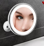 10X Magnifying LED Makeup Mirror Suction Cup - Vanity Mirror with Natural Light