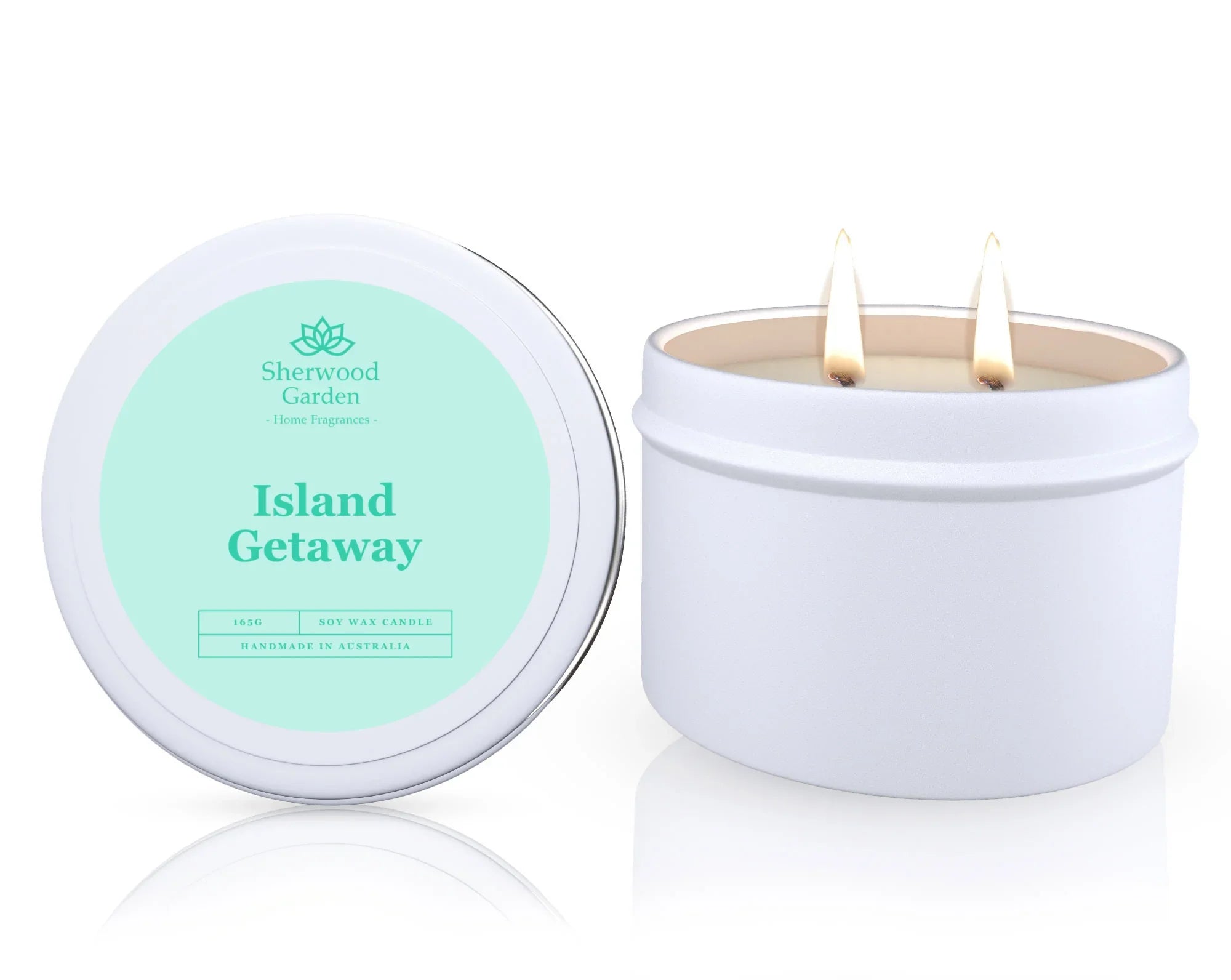 Island Getaway Soy Candle Tin 165g - Natural Scented Candle for Home Ambiance