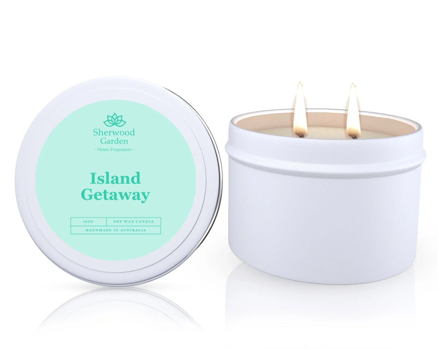 Island Getaway Soy Candle Tin 165g - Natural Scented Candle for Home Ambiance