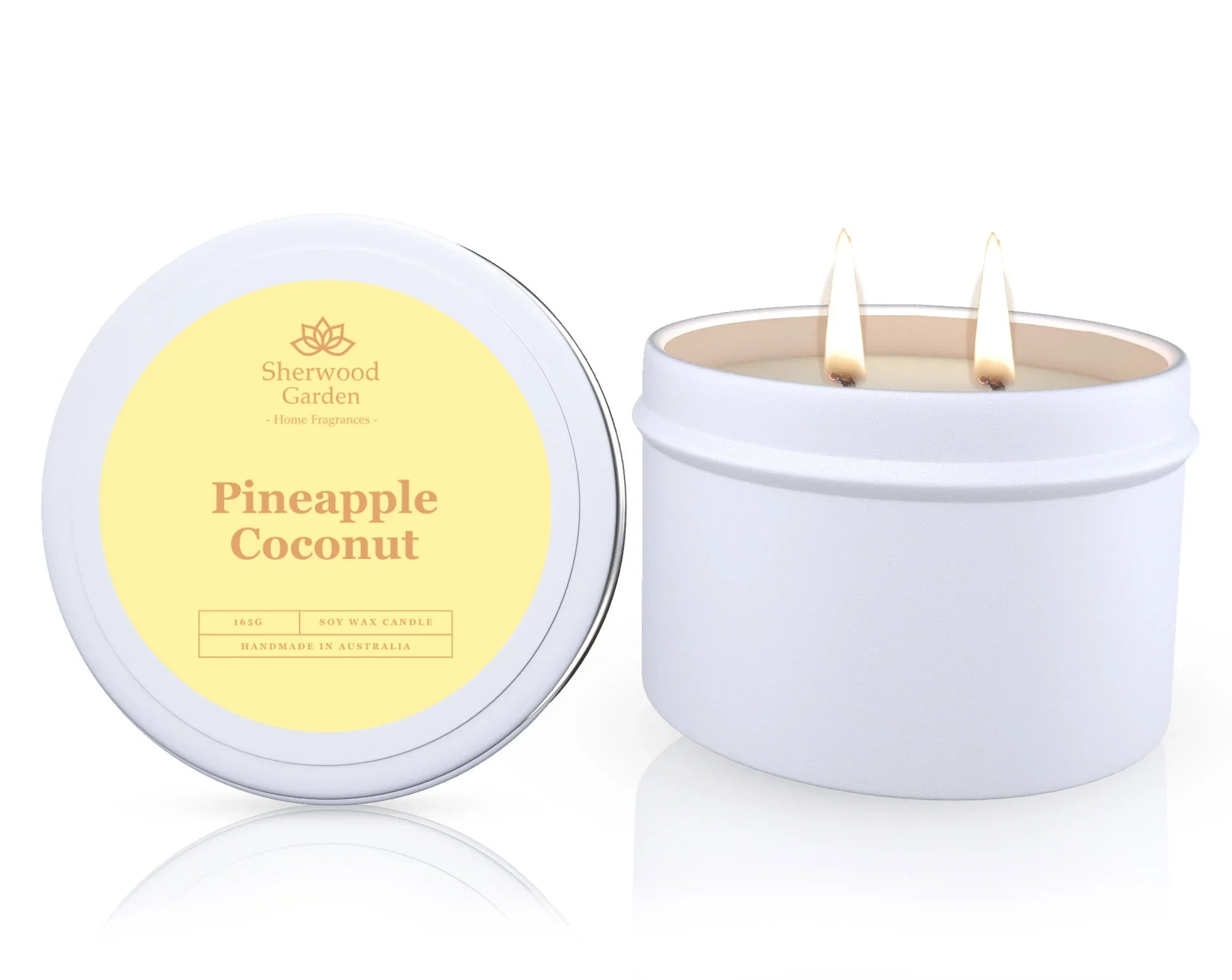 Pineapple Coconut Soy Candle Tin 165g - Tropical Scented Candle