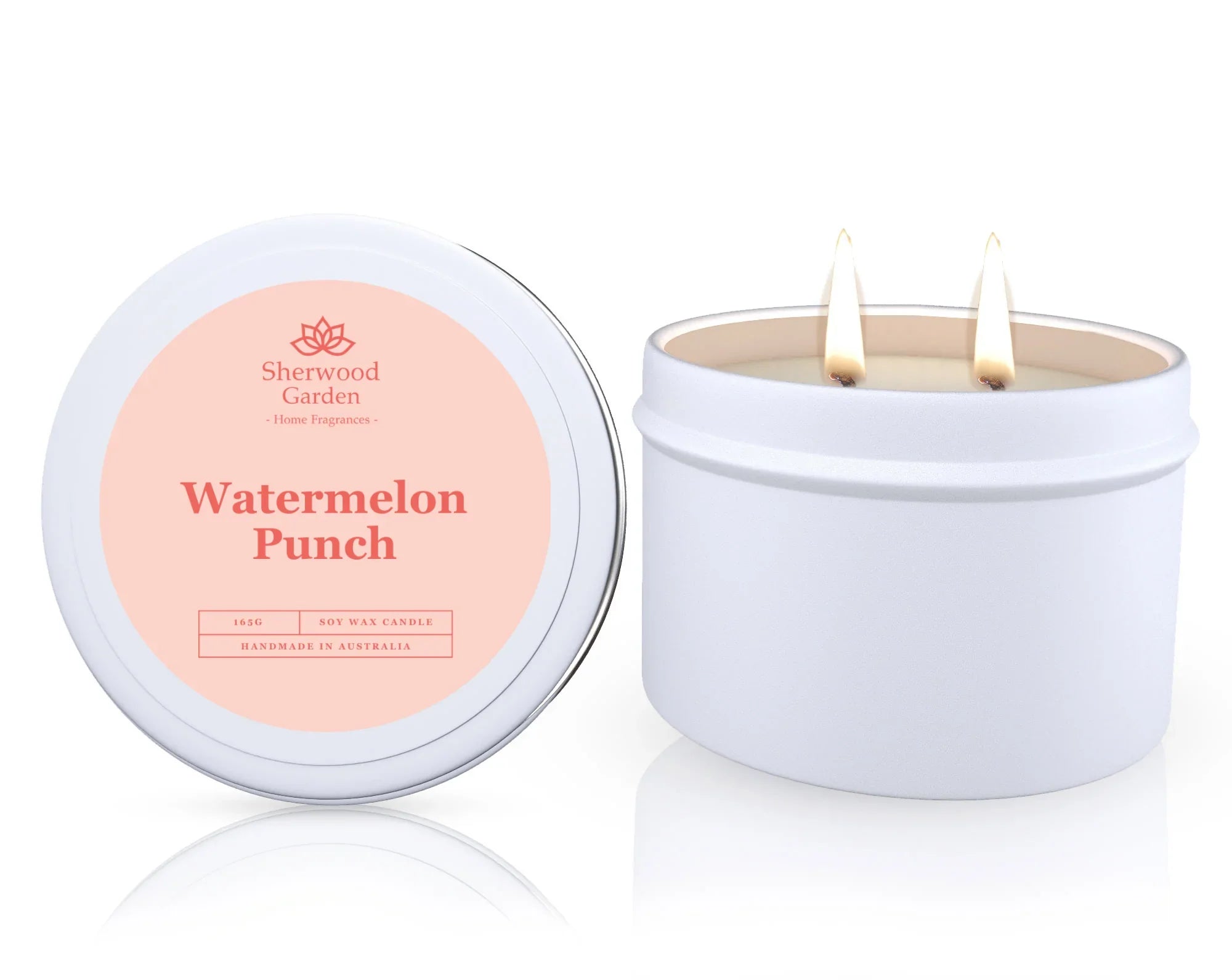 Watermelon Punch Soy Candle Tin 165g - Natural Scented Candle for Home Ambiance