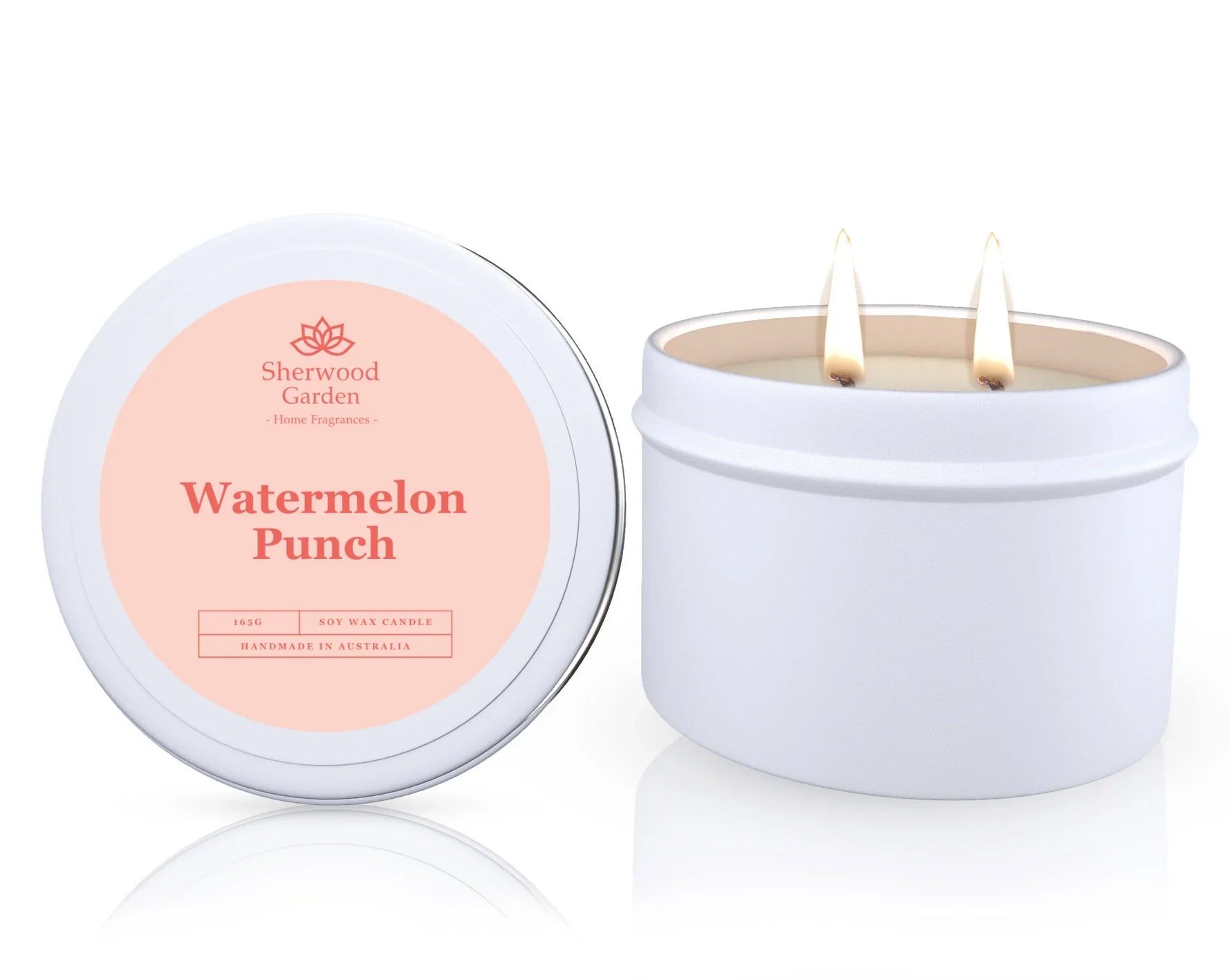Watermelon Punch Soy Candle Tin 165g - Natural Scented Candle for Home Ambiance