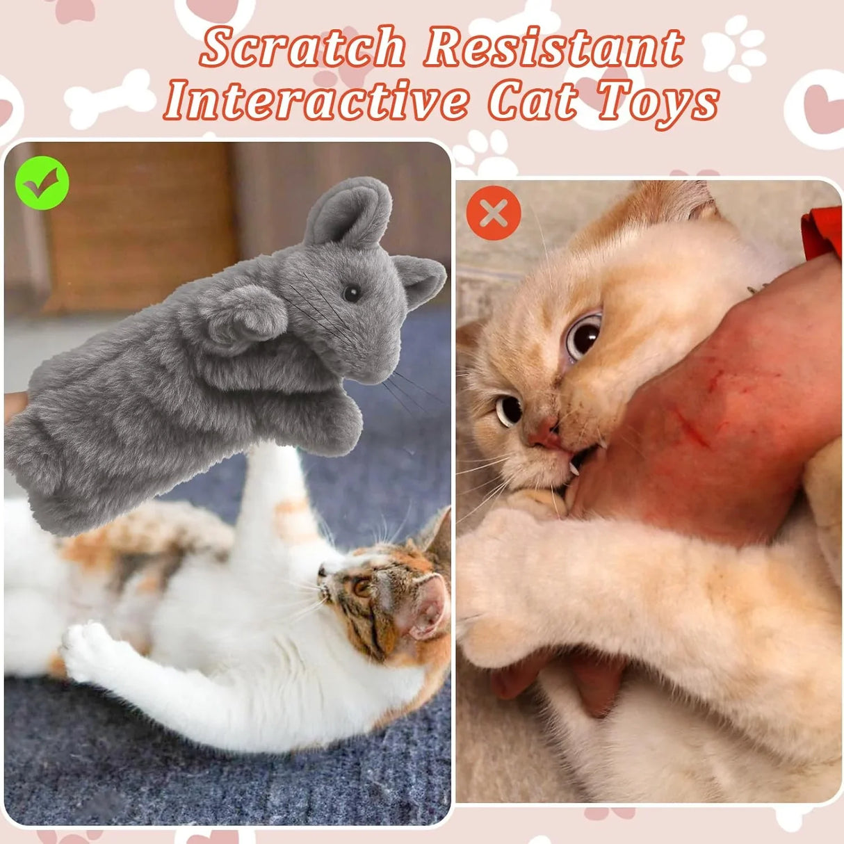 Cat Wrestling Toy Puppet - Interactive Mouse Glove Hand Toy