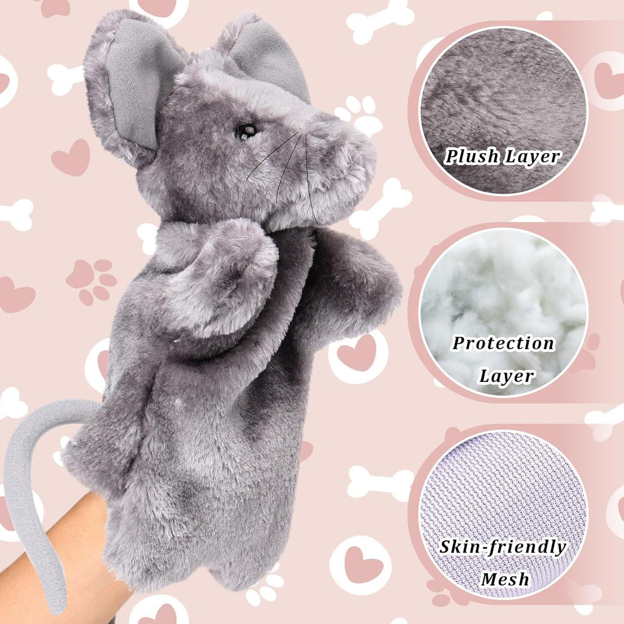 Cat Wrestling Toy Puppet - Interactive Mouse Glove Hand Toy