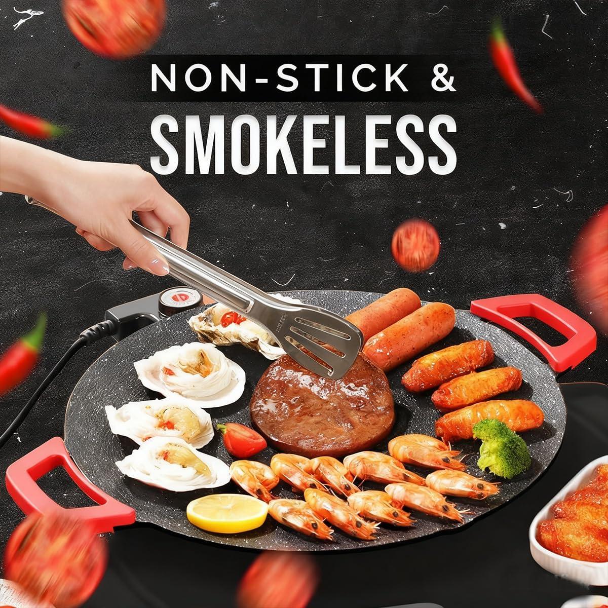 Smokeless Indoor Electric Grill & Nonstick Griddle