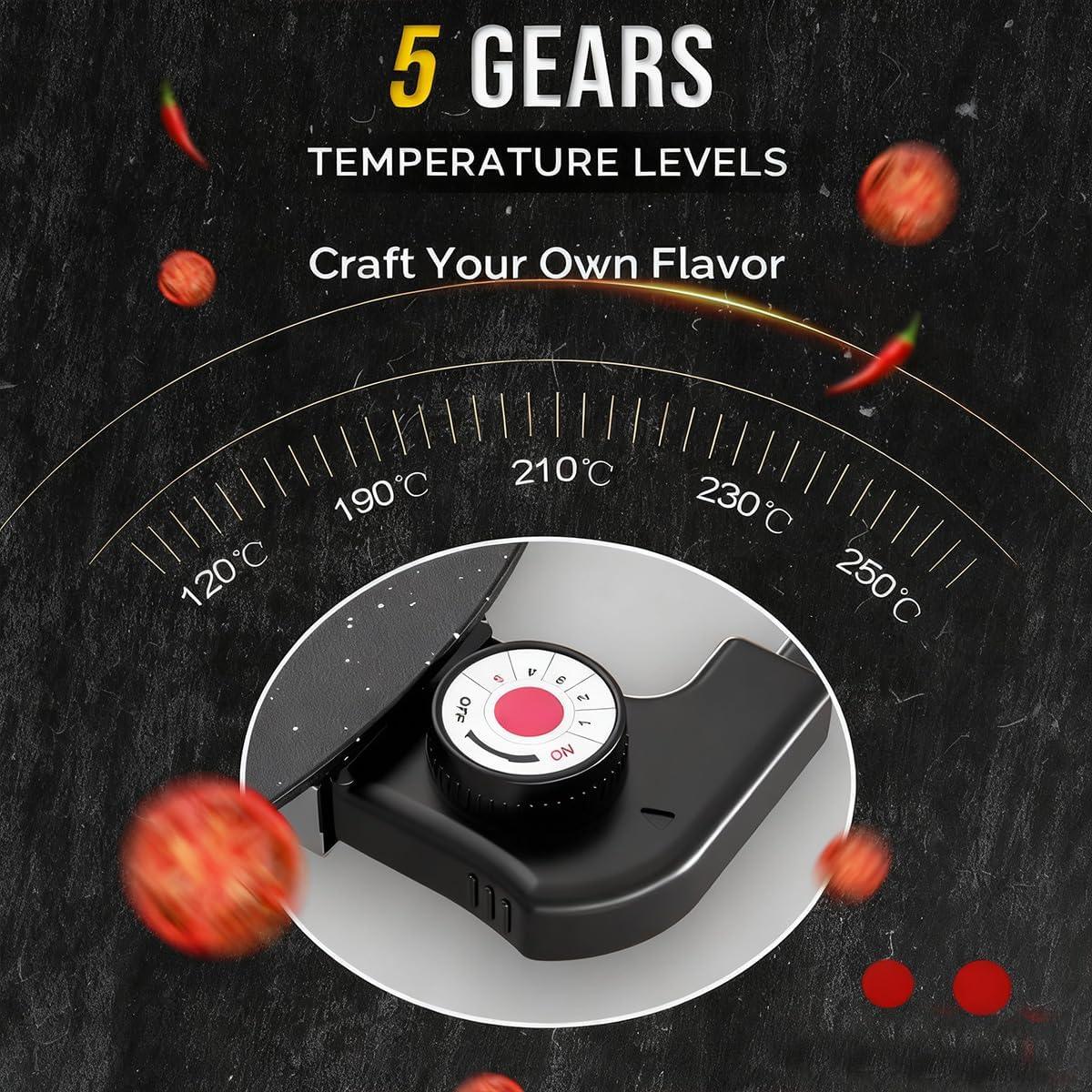 Smokeless Indoor Electric Grill & Nonstick Griddle