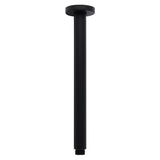Matt Black Round 16" Extra Large Rain Shower Head 300mm Ceiling Dropper Arm Set