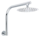 WELS 8" Round Rainfall Shower Head + 360° Swivel Gooseneck Wall Arm Set