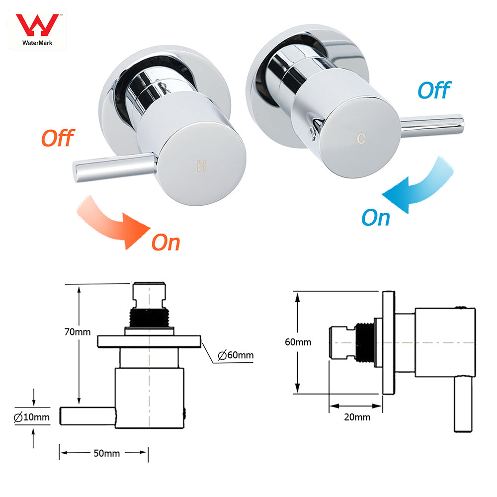 Chrome 10" Round Rain Handheld Twin Shower Head Arm Sliding Rail Arm Double Taps