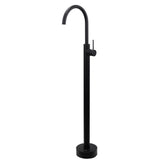 KYLINS Matt Black Freestanding Bath Filler - Floor Mounted Mixer Tap