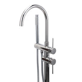 Polished Chrome Bathtub Filler Free Standing Mixer Faucet Tap Spout Handset WELS