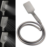 WELS Gun Metal 2in1 Shower Set Square 12" Rainfall Head Handheld Adjustable Silde Rail Combo