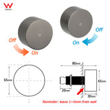 WELS Gun Metal Dual Round Shower Head 10" Rain Head Stainless Steel Handheld Sliding Rail Diverter Set