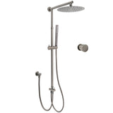Gun Metal 10" Round Rain Shower Head Set with Mixer - Dual System